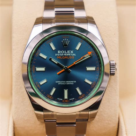 rolex milgauss z blue watch cost|Rolex Milgauss z blue edition.